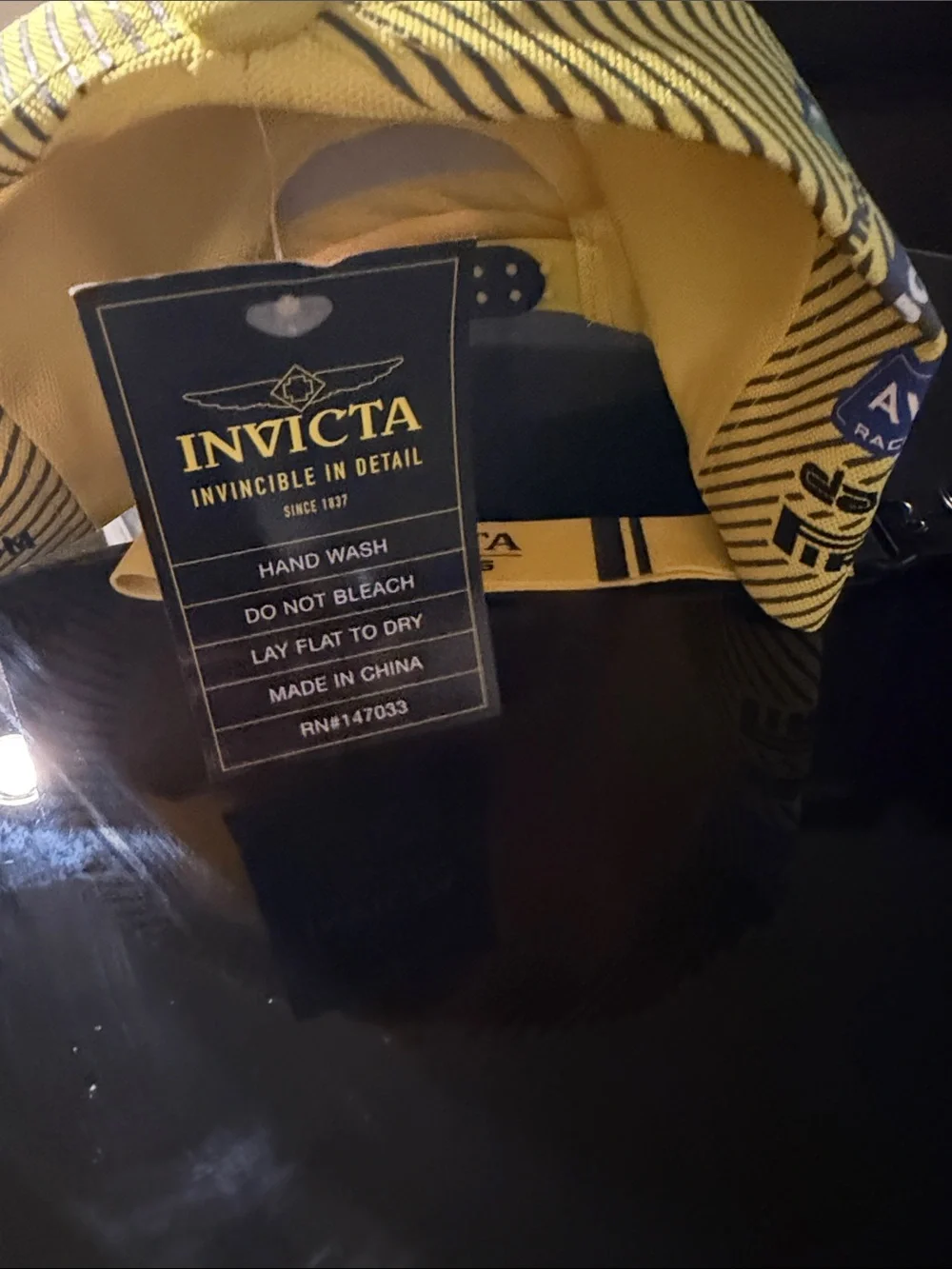 Invicta Yellow & Black Racing Logo Trucker Cap